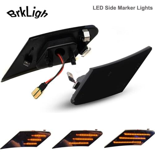 2Pcs Amber Dyanmic LED Side Marker Light Front Fender Turn Signal Wing Indicator Lamps For Subaru BRZ Toyota FT86 Scion FR-S