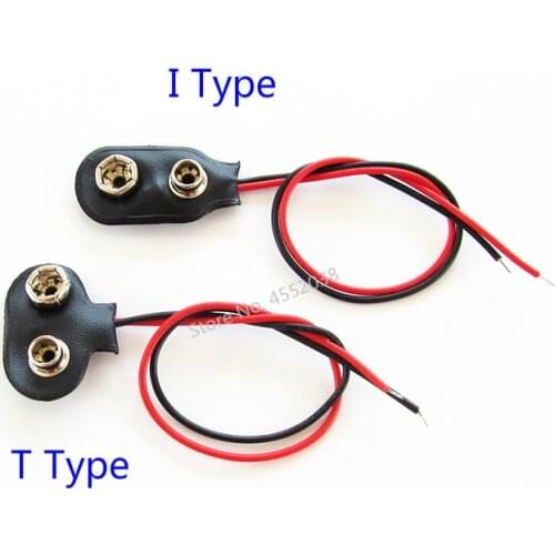 20Pcs 150mm 9V Battery Connector Snap Clip Style Cable Wire Lead Holder Adapter Connectors Terminals