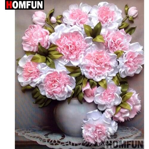 HOMFUN Full Square/Round Drill 5D DIY Diamond Painting "Flower landscape" Embroidery Cross Stitch 3D Home Decor A10567