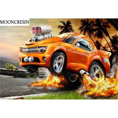 5D Diamond Painting New Arrival Cartoon Fire Fighting Truck Cross Stitch Diy Embroidery Diamond Mosaic Stickers Decoration Home