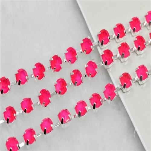 Chain silver crystal cup strong for jewelry making rhinestones handmade trims ab color bling 6mm 8mm can Soldering