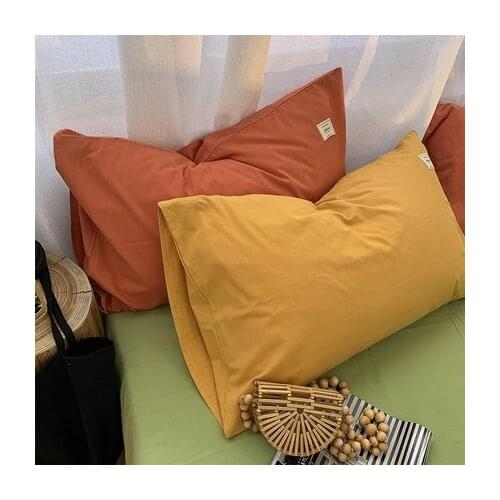 2pcs Rectangle Pillow Cover Lace Ruffle Girls Pillow case Solid Color Standard Princess Pillowcases Bedding Home Textile 48x74cm