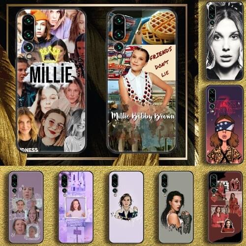 Millie Bobby Brown Stranger Things Phone case For Samsung Galaxy A 3 5 7 8 10 20 21 30 40 50 51 70 71 E S 2016 2018 4G black art
