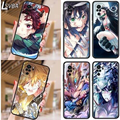 Hot Anime Demon Slayer for Xiaomi Redmi Note 10 10S 9 9T 9S 9Pro Max 8T 8Pro 8 7 6 5 Pro 5A 4X 4 Soft Black Phone Case
