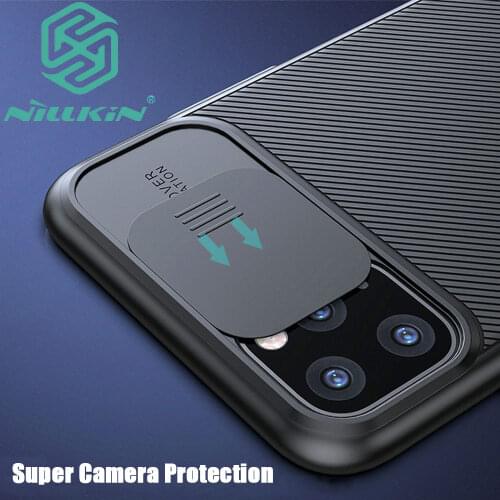 Nillkin for iphone 11 Pro Max Case Camera Lens Protection Frosted Hard Back Cover Slide Protect Phone Cases for iphone 11 11pro