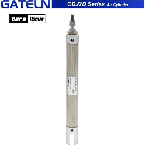 Double acting cylinder CDJ2D16 mini pneumatic single rod 16mm diameter 10~200mm stroke CDJ2D16-75-B CDJ2D16-100-B