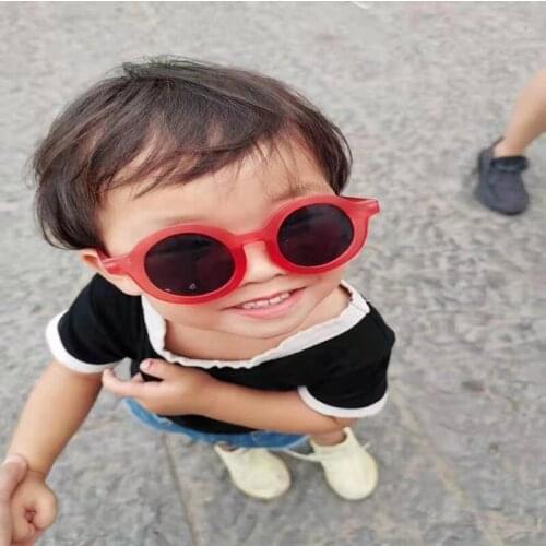 Round Kids Glasses Childrens Glasses Girls Boys Childrens Transprent Frame Baby Gift Safety Sunglases 2-12 Plastic Titanium