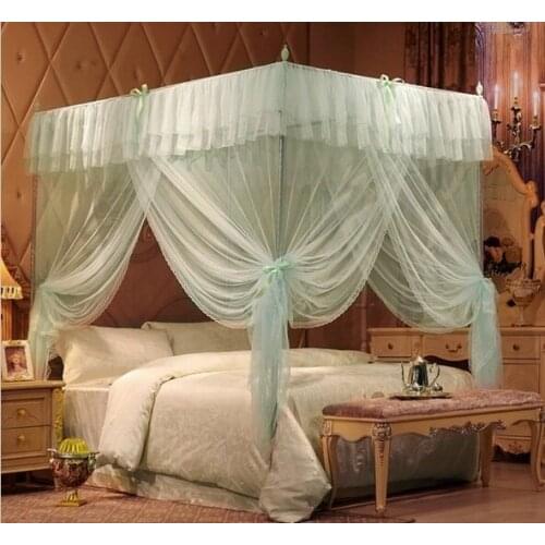 Creative bed canopy palace mosquito net Three open door Stainless steel landing frame nets mosquitera cama