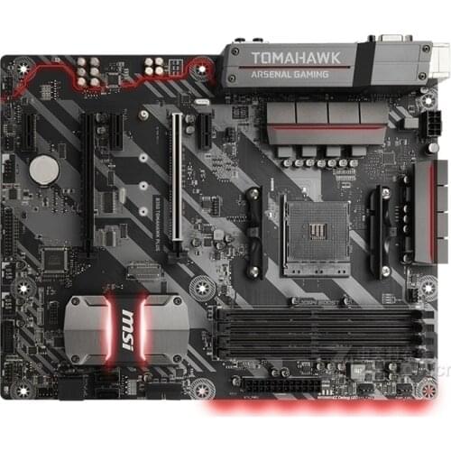 For MSI B350 TOMAHAWK PLUS PC Desktop Motherboard Socket AM4 DDR4 For AMD B450M M.2 USB3.0 Original Used Mainboard