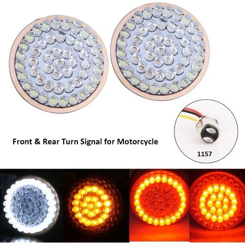 Motorcycle Bullet Turn Signal Indicator Lamp 1157 1156 LED Inserts Light For Harley Touring Sportster Dyna Softail XL 48 72