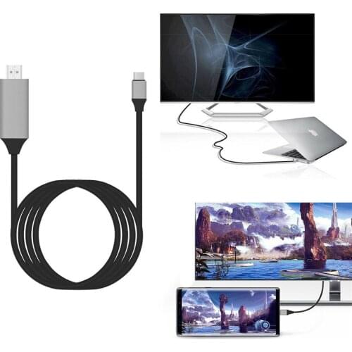 New 2m HDMI-compatible Cable USB 3.1 to 1080P High Speed Cable Adapter for HTC HUAWEI Apple Macbook Lenovo XiaoMi