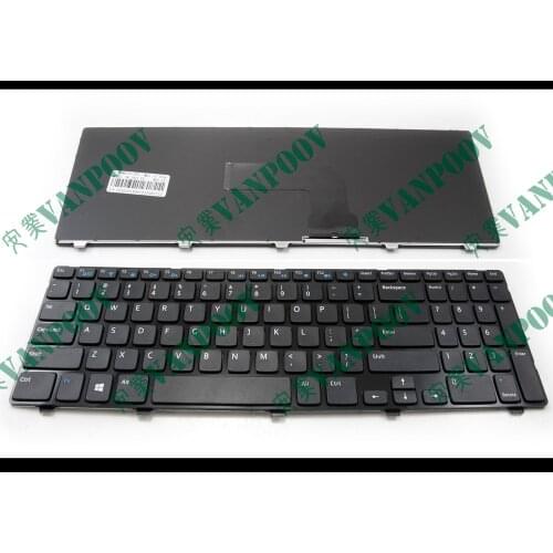 New Notebook Laptop keyboard for Dell Inspiron 15 15R 3521 3537 15R 5421 5521 5537 5535 15-3521 15V-1316 With Glossy Frame Black