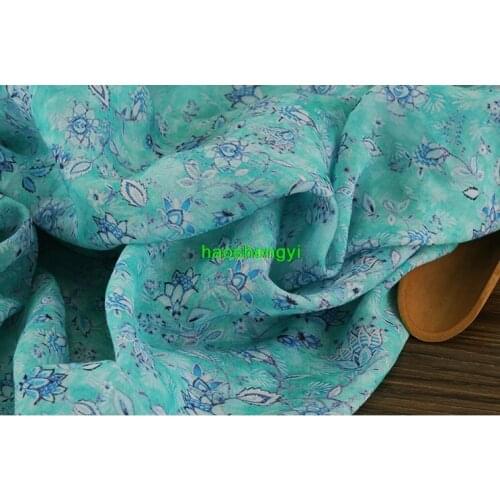 Original design 19-year ramie new color classical printing robe dress garment fabric