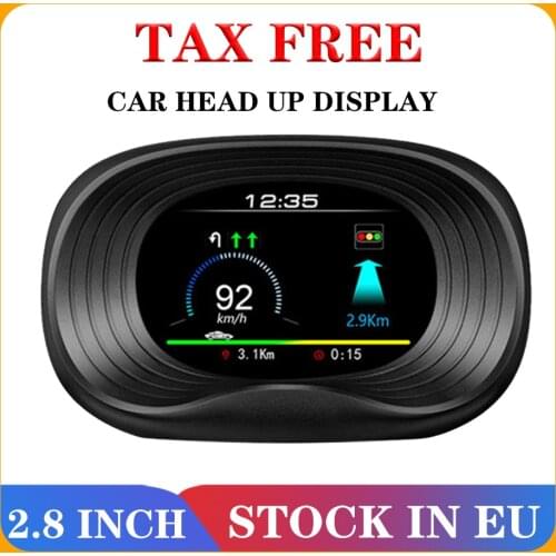 P20 OBD+GPS 2.8" hud head-up display with navigation car ECU driving computer high-definition portable LCD car monitor