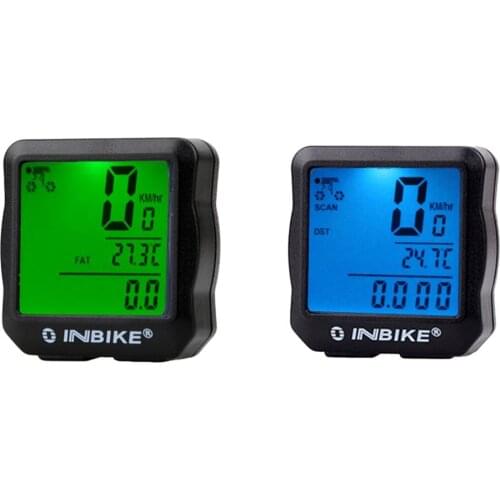 INBIKE Wired Bicycle Odometer Waterproof Backlight LCD Digital Cycling Bike Computer Speedometer Suit for Most Bikes