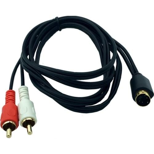 S-Video 4pin to 2-RCA Audio Cables Combo 4 Pin SVideo Male Cord, Gold Plated 0.25m 1.5m