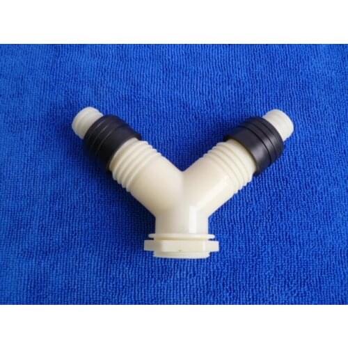 Vidric Kitchen sink lavatory water washing machine drain pipe tee joint Y type double seal ring joint
