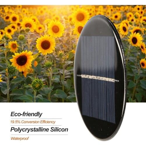 Solar Cell 0.5W 6V 80mA Mini Silicon Solar Panel DIY Waterproof Outdoor Camping Climb Portable Power Solar Panel Compatible