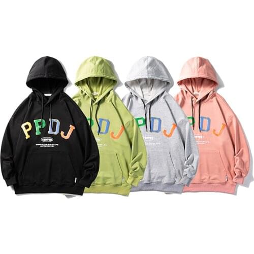 England Style Letter Print Hoodies Kpop Unisex Street Hip Hop Loose Hipster 2021 Autumn Male All-match Oversized Casual Hoodi