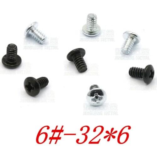 50pcs/Lot 6#-32*6 pan head Screw 6-32 Thread For Computer Hard Disk Drive HDD Screw