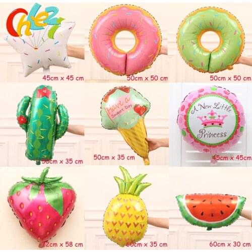 1PCS Happy Birthday Balloons Donuts Lollipop/pineapple/ice Cream Birthday Party Balloon Sprinkle Doughnut Foil Mylar Balloon
