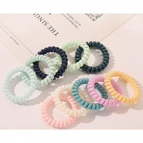 New Fashion Macaron Color Hair Ring Simple Personality Head Rope Candy Color Hair Rope Headdress Hair Accessories Women SY145