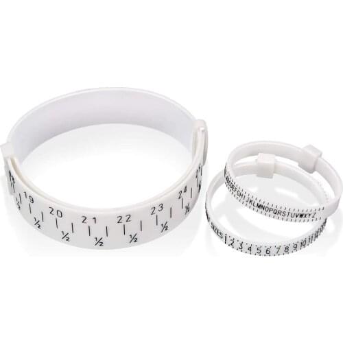 1pc Professional Measuring Finger Wrist Gauge Bangle Bracelet Ring Sizer PU Gauge for DIY Jewelry Making Jewelry Measuring Tool