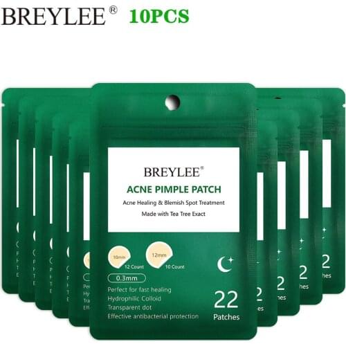 BREYLEE 10PCS Acne Pimple Patch Face Mask Peeling Acne Treatment Pimple Remover Tool Blemish Spot Acne Cream Skin Care Night Use