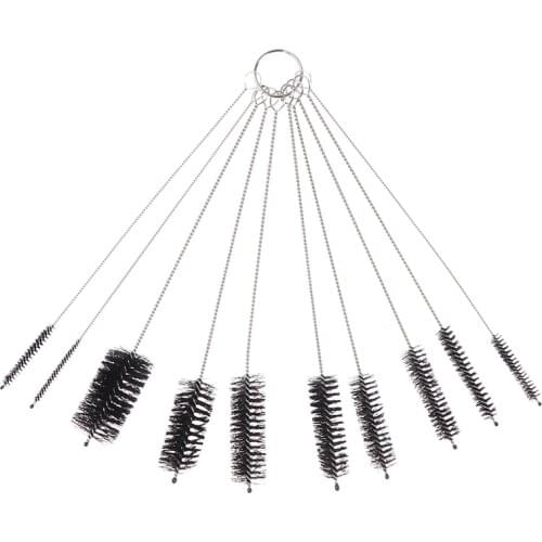 10pcs/Set Coffee Machine Brush Bottle Tube Straw Cleaner Washing Glasses Keyboards Jewelry Cleaning Brushes Clean Tools
