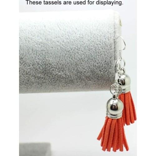 100/60 Pieces Leather Pendants Jewelry Fiber Fringe with for Keychain Straps DIY Accessories U90F
