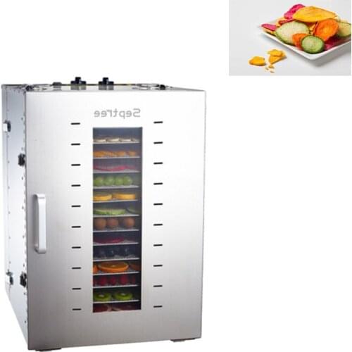 16Trays Food Dehydrator Fruit Drying Machine Dryer For Vegetables Dried Fruit Meat Drying Machine Stainless kitchen Equipment