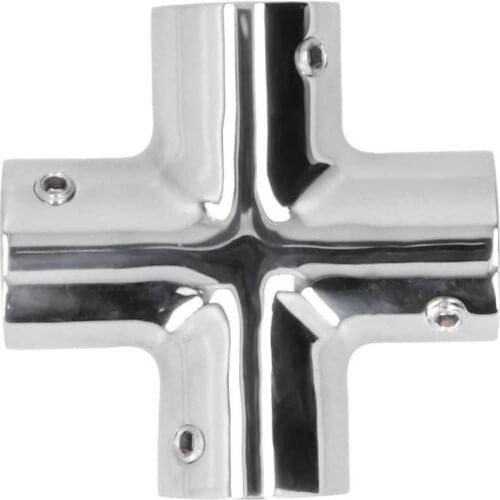 Boat accessories marine stainless steel marine 4 Way Cross Boat Hand Rail Fitting 316 Stainless Steel Heavy Duty Tube Pipe