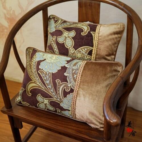 Freeshipping Pillow Case New Retro Orchid European Wedding Room Sofa Chair Bedding Hotel Decorative Cushion Cover Pillowslip