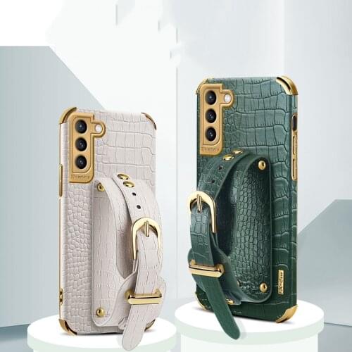 Crocodile Texture Phone Case With Magnetic For Samsung Galaxy A 72 52 32 12 Note 20 Ultra Cover For Galaxy S 21 20 Plus Ultra FE