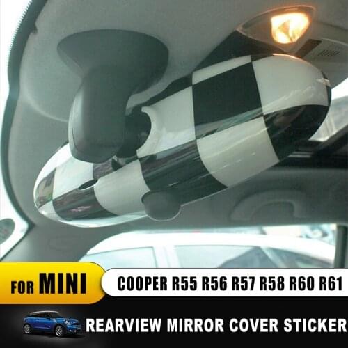 Interior Rearview Mirror Cover Cap Shell For Mini Cooper One S Countryman R55 R56 R57 R58 R60 R61 Union Jack accessories sticker