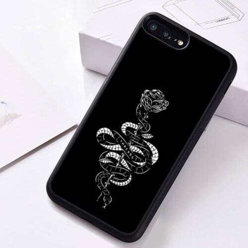 Snake black Phone Case Rubber For iphone 12 11 Pro Max Mini XS Max 8 7 6 6S Plus X 5S SE 2020 XR cover
