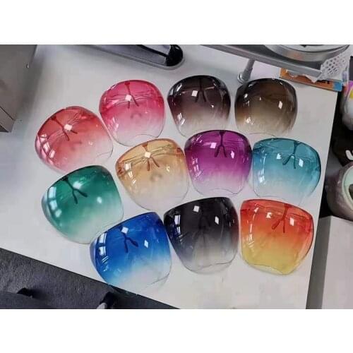 Adult Colorful Eye Shield Visor Wrap Shield Large Mirror Sun Glasses Half Face Shield Guard Protector Face Mask Anti-spray Mask