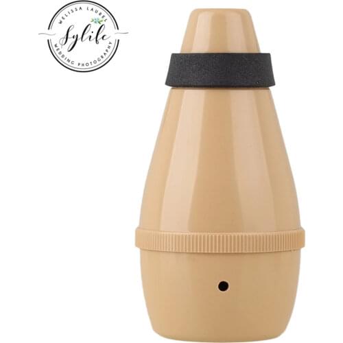 Wood Color PVC Practice Trumpet Straight Mute Silencer Lightweight Musical Part
