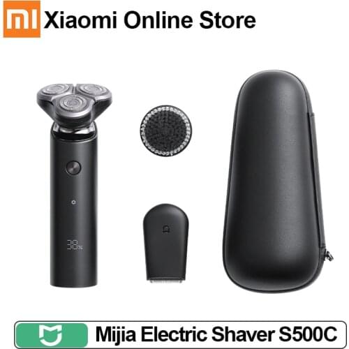 Xiaomi Mijia Electric Shaver S500C 3D Head Razor Beard Hair Trimmer Dry Wet Washable Led Digital Display Men Electric Shaver