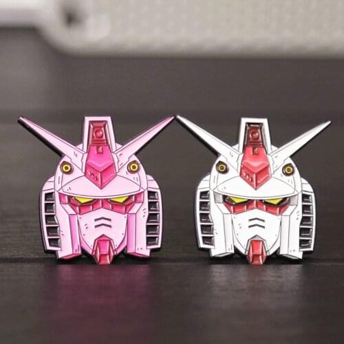 Classic Anime Cartoon Gundam Rx-78 Enamel Brooch Pins Badge Lapel Pin Brooches Collar Jeans Jacket Fashion Jewelry Accessories