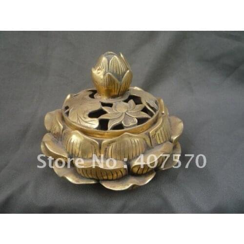 Collectable Ming Dynasty copper lotus Incense Stove\Censer,Decoration