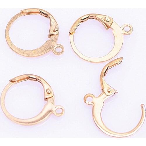 20Pcs/Lot Stainless Steel French Earring Hooks Wire Settings Base Fish Ear Drop For Jewelry Making Accessories