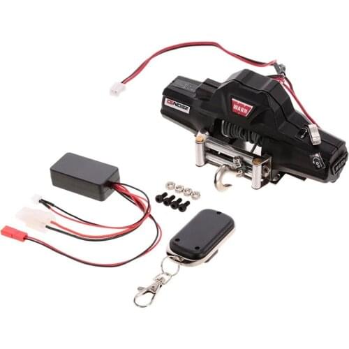 Warn Double Motors Winch with Remote Controller Receiver for 1/10 Traxxas HSP Redcat RC4WD Tamiya Axial SCX10 D91 HPI RC Car