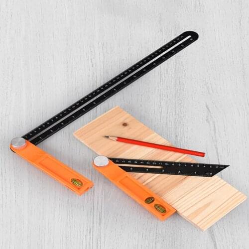 Activity Angle Ruler T-shaped Movable Square Measuring Tape T-Bevel Multi-angle Inch Multi Protractor Horizontal Sliding
