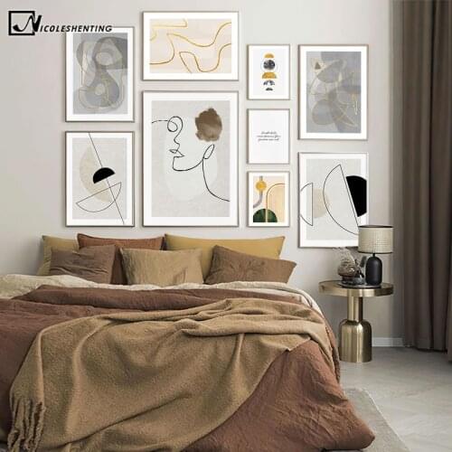 Line Drawing Abstract Graphic Art Canvas Poster Nordic Print Luxury Style Painting Contemporary Wall Picture Modern Home Decor