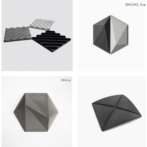 LOFT irregular geometry wall brick wall paste silica gel mold cement simple wind Nordic background wall hexagonal decorative mol