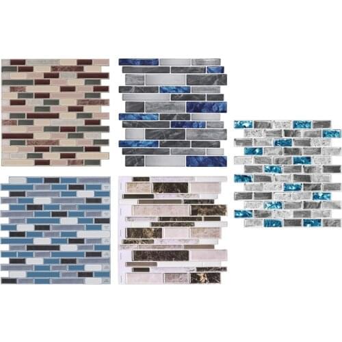 Marble Look Tile Backsplash Stickers Wall Tiles for Kitchen Decorative Tiles