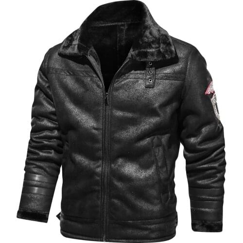 2020 Mens Clothing Winter Brown Fur Coat Warm and Thickened Large Jacket Leisure Motorcycle Vintage Jacket Faux Fur Coat Men