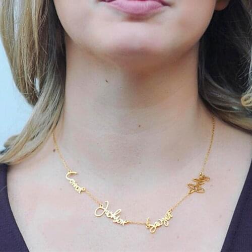 Initial Necklace Friendship Jewelry Stainless Steel Customized Products Fashion Custom Necklace For Women Sister Girl