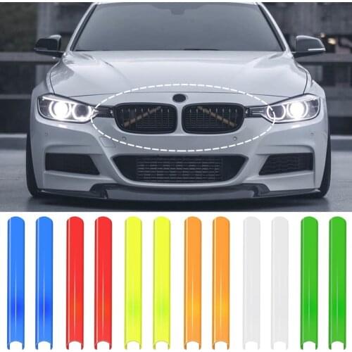 A Pair Front Grille Trim Strips For BMW F22 F23 F30 F32 F34 F36 F20 Sport Style Grille Trim Strips Cover Car Decoration Stickers